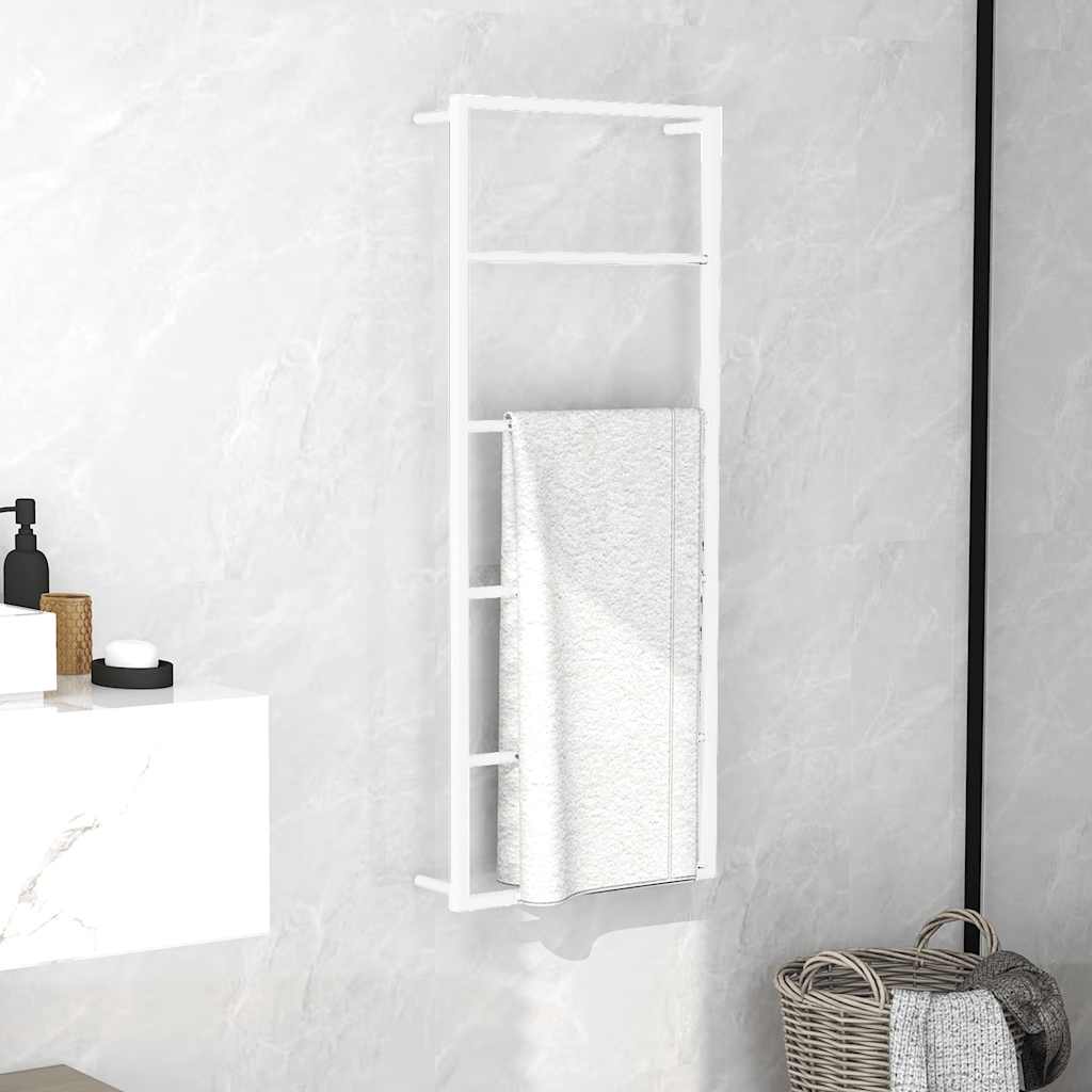 håndklædestativ hvid 45x10x115 cm stål