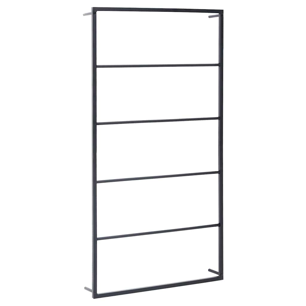 håndklædeholder 60x10x116 cm stål sort