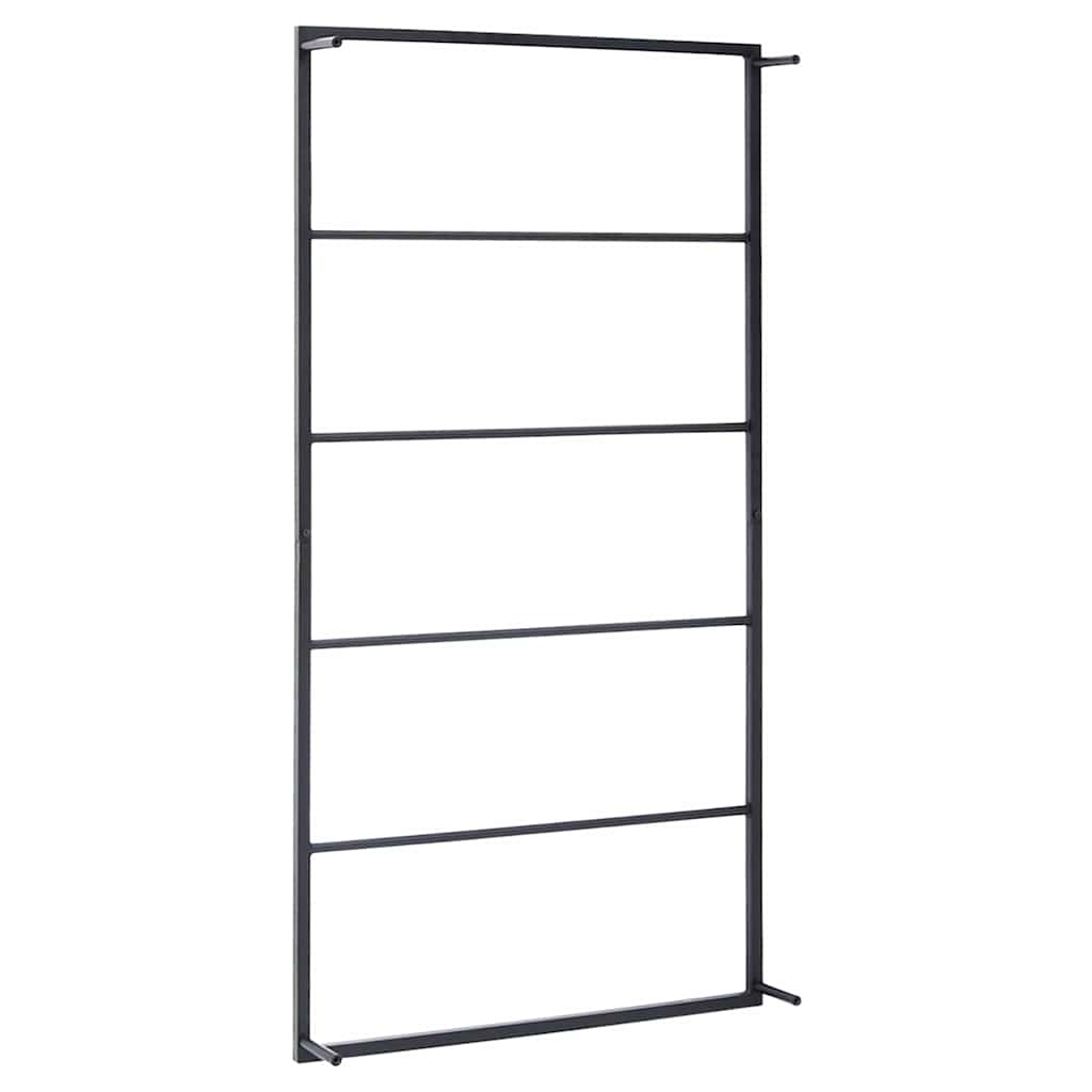 håndklædeholder 60x10x116 cm stål sort