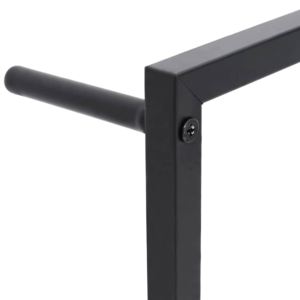 håndklædeholder 60x10x116 cm stål sort