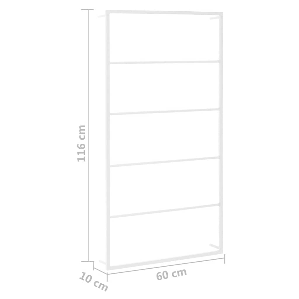 håndklædestativ hvid 60x10x116 cm stål