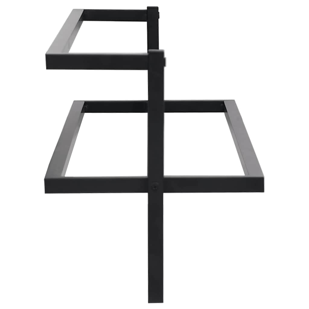 håndklædeholder 95x25x22 cm jern sort