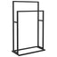 fritstående håndklædeholder 48x24x78,5 cm jern sort