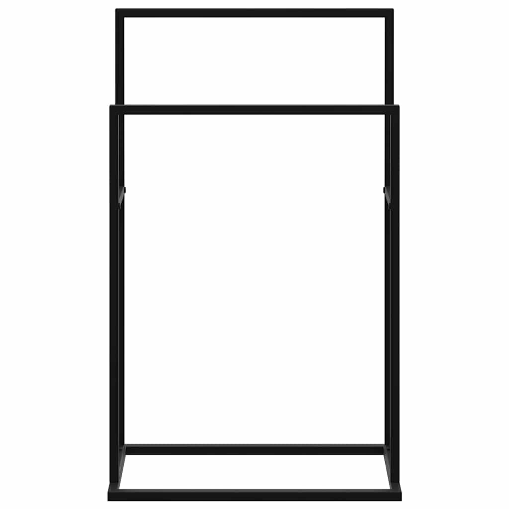 fritstående håndklædeholder 48x24x78,5 cm jern sort