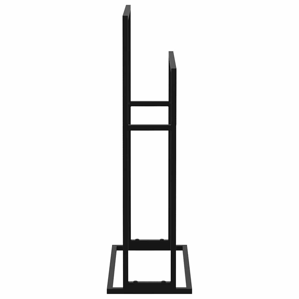 fritstående håndklædeholder 48x24x78,5 cm jern sort