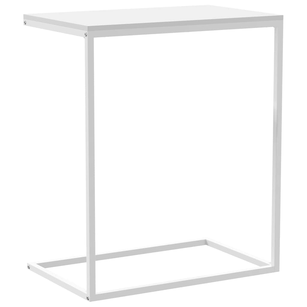 sidebord 55x35x66 cm konstrueret træ hvid