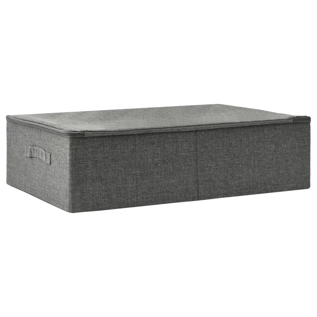 opbevaringskasse 70x40x18 cm stof antracitgrå