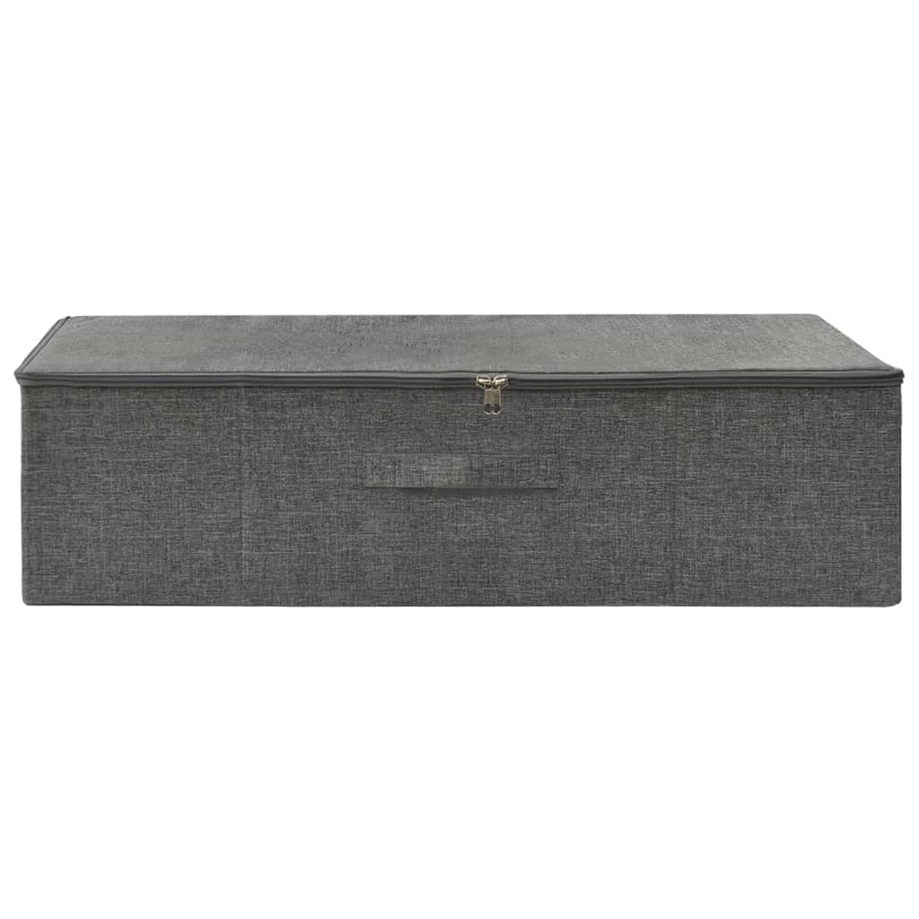 opbevaringskasse 70x40x18 cm stof antracitgrå