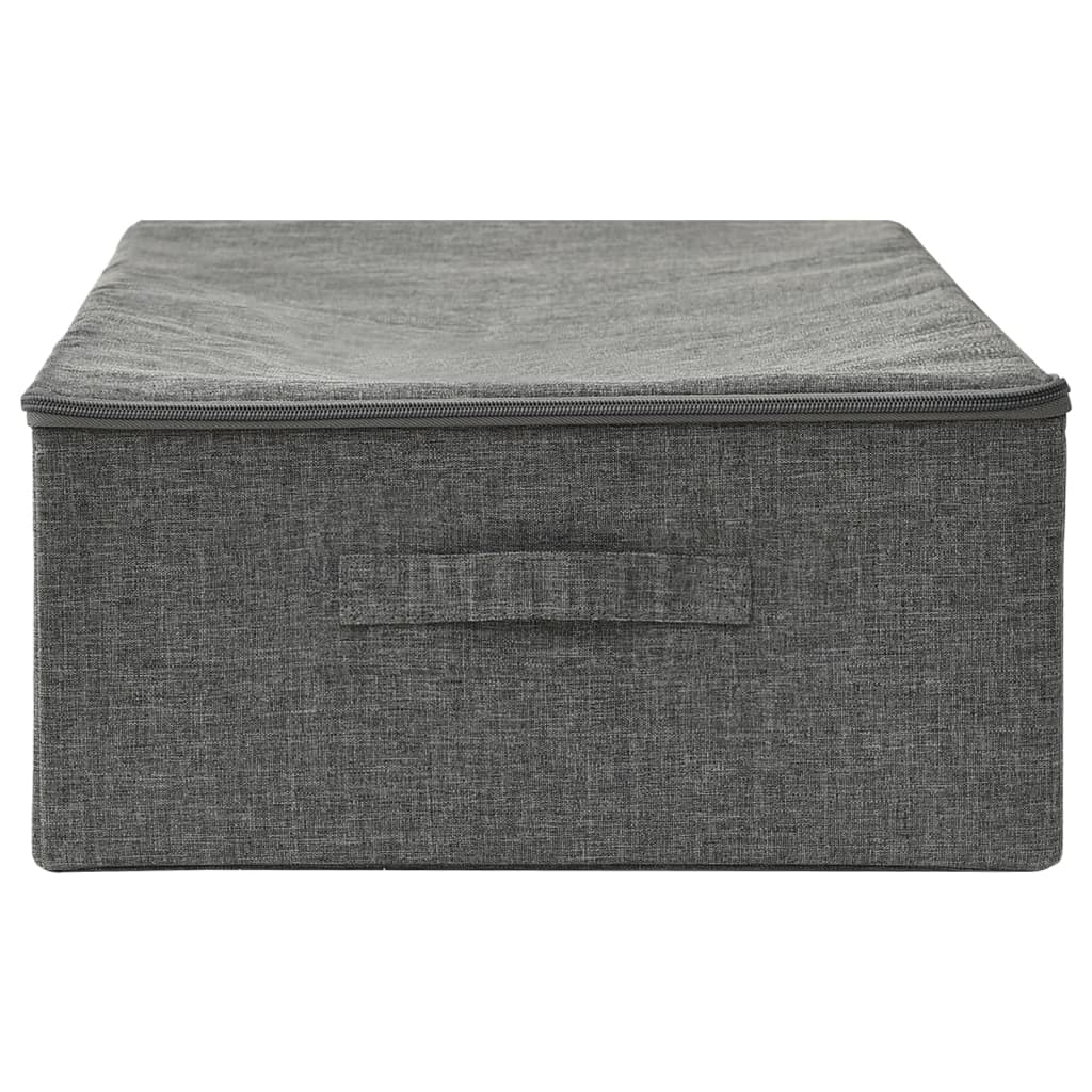 opbevaringskasse 70x40x18 cm stof antracitgrå