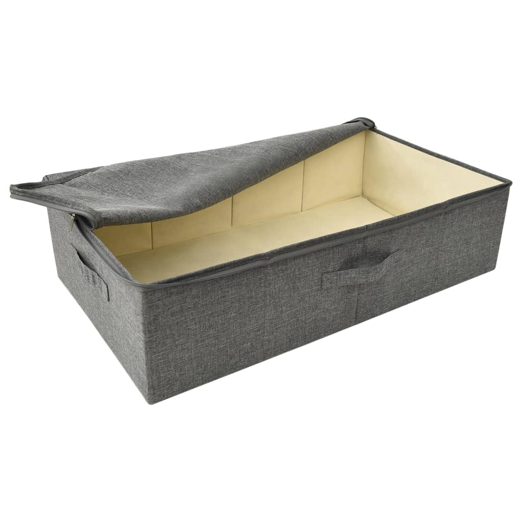 opbevaringskasse 70x40x18 cm stof antracitgrå