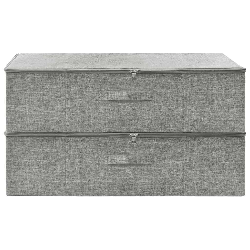 opbevaringskasser 2 stk. 70x40x18 cm stof grå