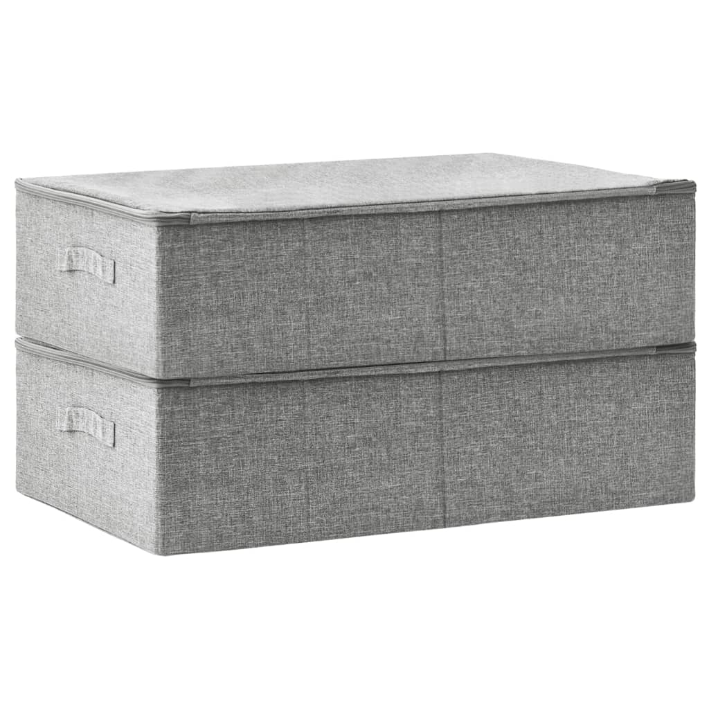 opbevaringskasser 2 stk. 70x40x18 cm stof grå