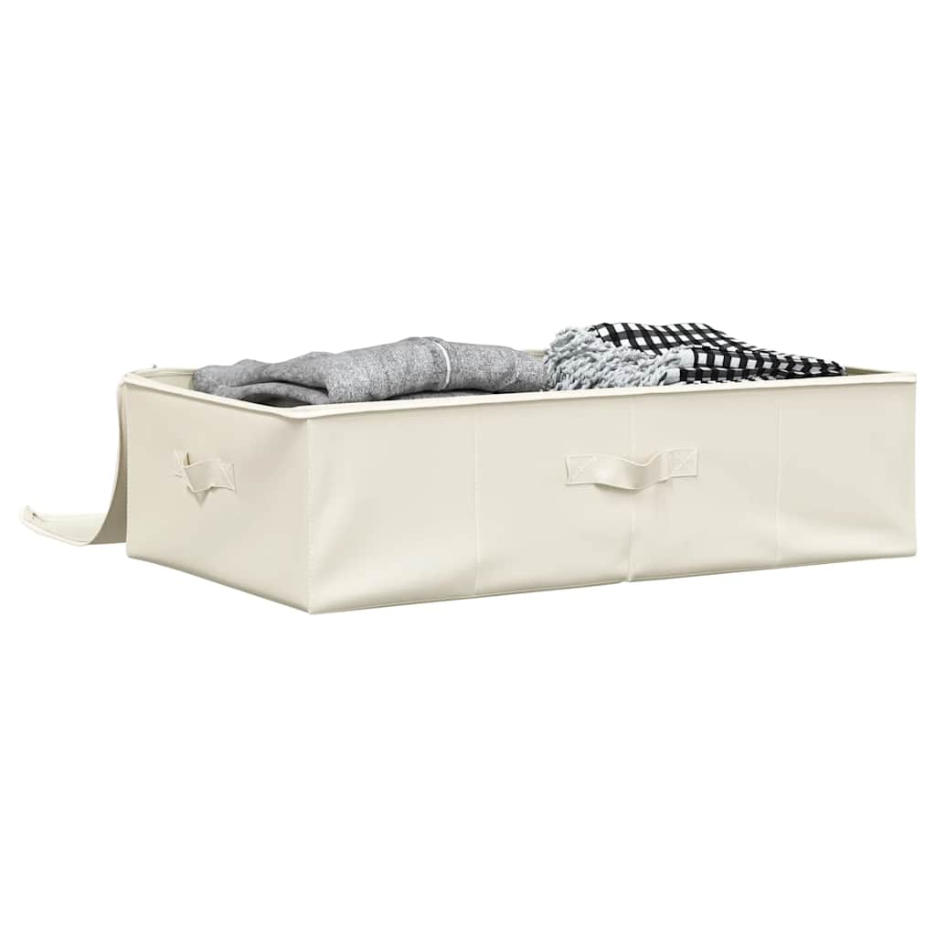 opbevaringskasse 70x40x18 cm stof cremefarvet
