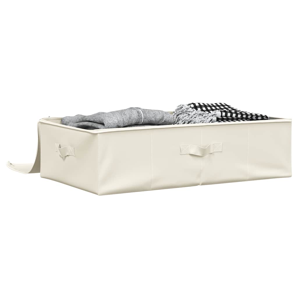 opbevaringskasser 2 stk. 70x40x18 cm stof cremefarvet