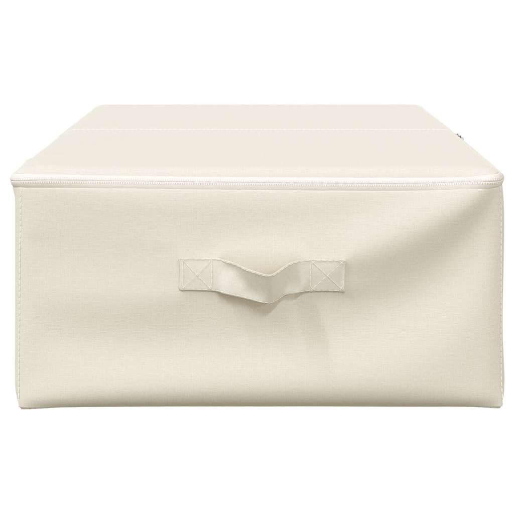 opbevaringskasser 2 stk. 70x40x18 cm stof cremefarvet