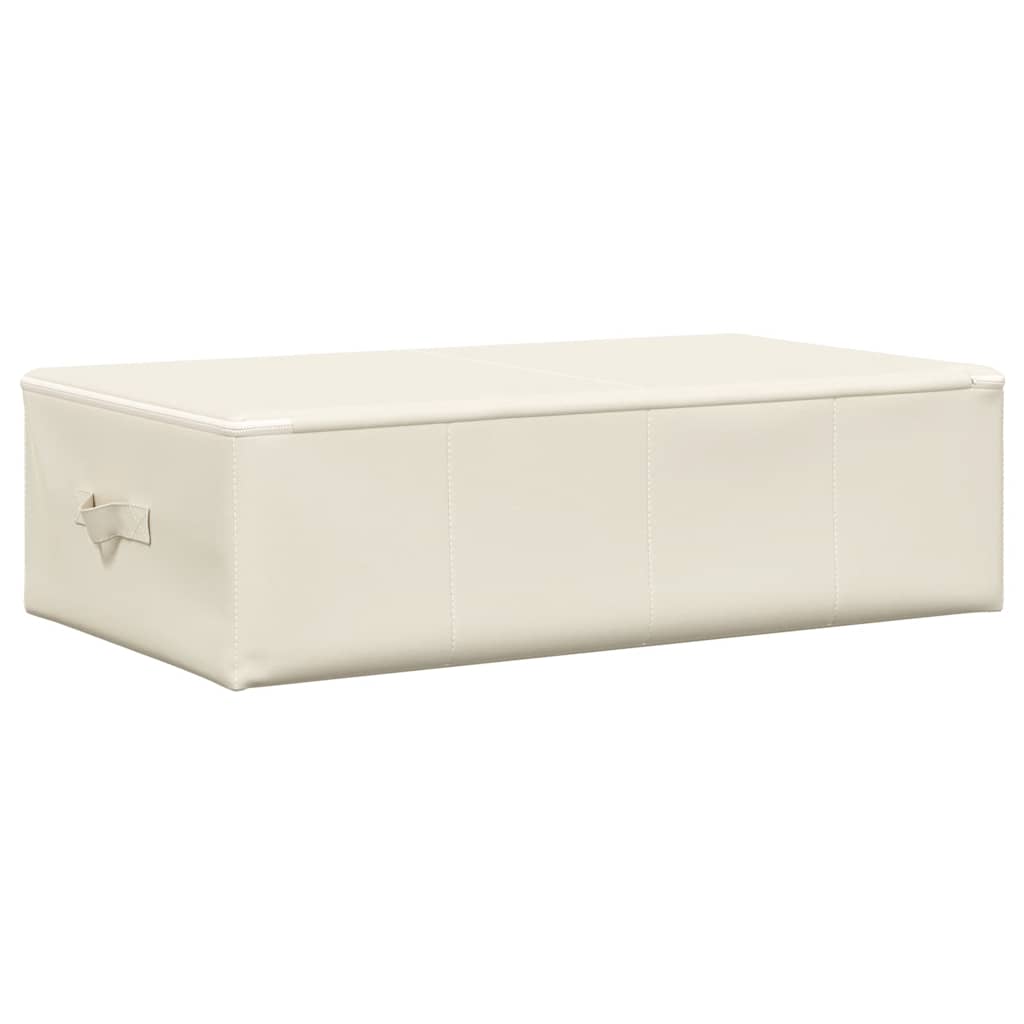 opbevaringskasser 2 stk. 70x40x18 cm stof cremefarvet