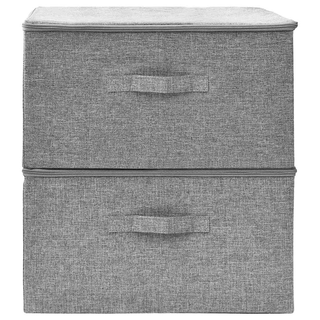 opbevaringskasser 2 stk. 43x34x23 cm stof grå