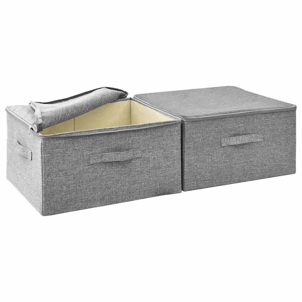 opbevaringskasser 2 stk. 43x34x23 cm stof grå
