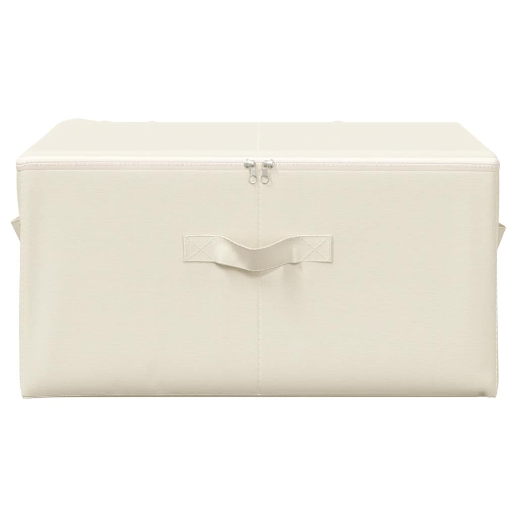 opbevaringskasser 2 stk. 43x34x23 cm stof cremefarvet
