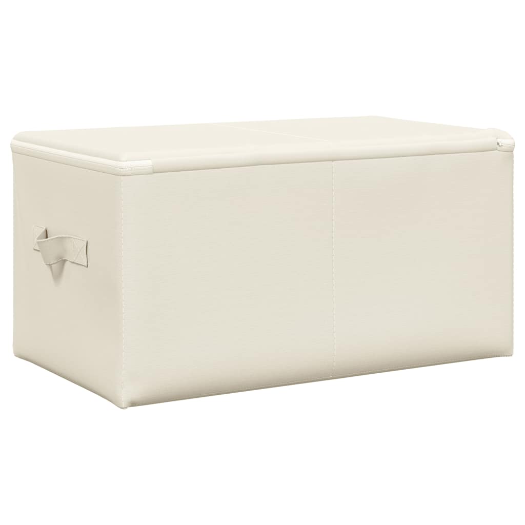 opbevaringskasser 2 stk. 43x34x23 cm stof cremefarvet