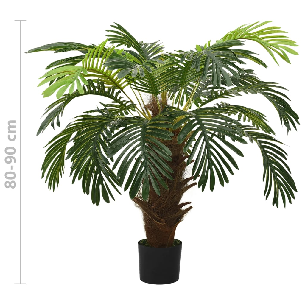 kunstig cycaspalme med potte 90 cm grøn