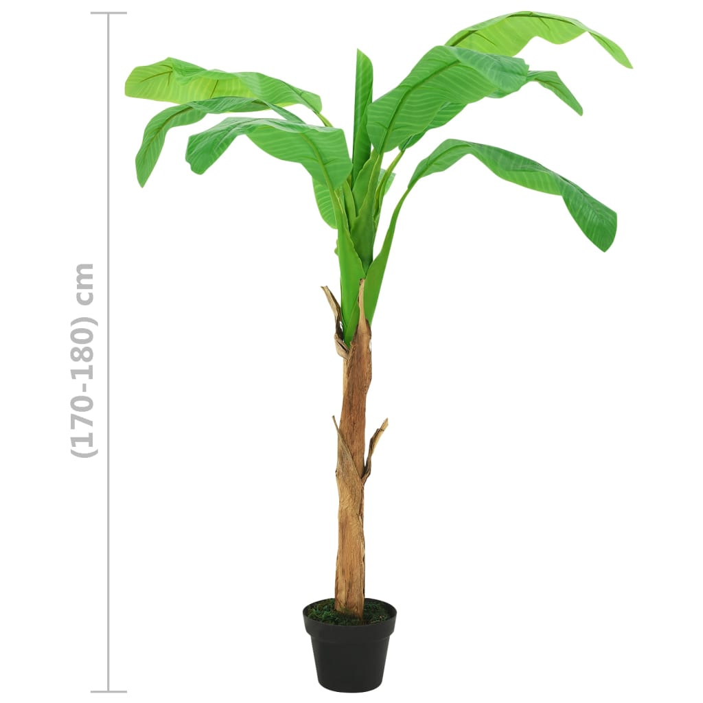 kunstig bananpalme med potte 180 cm grøn