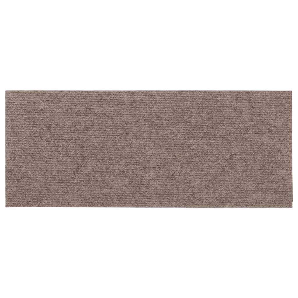 trappemåtter selvklæbende 15 stk. 60x25 cm lysebrune rektangulære