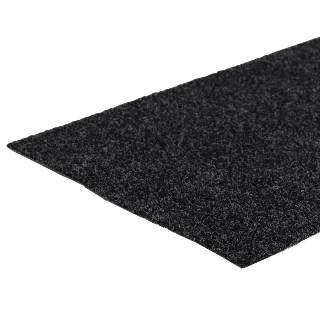 trappemåtter selvklæbende 15 stk. 60x25 cm mørkegrå rektangulære