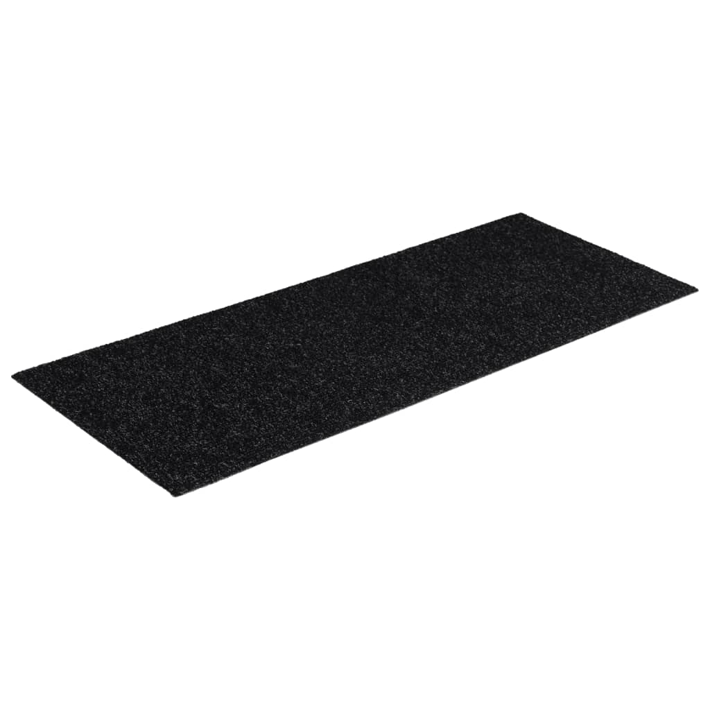 trappemåtter selvklæbende 15 stk. 60x25 cm sorte rektangulære