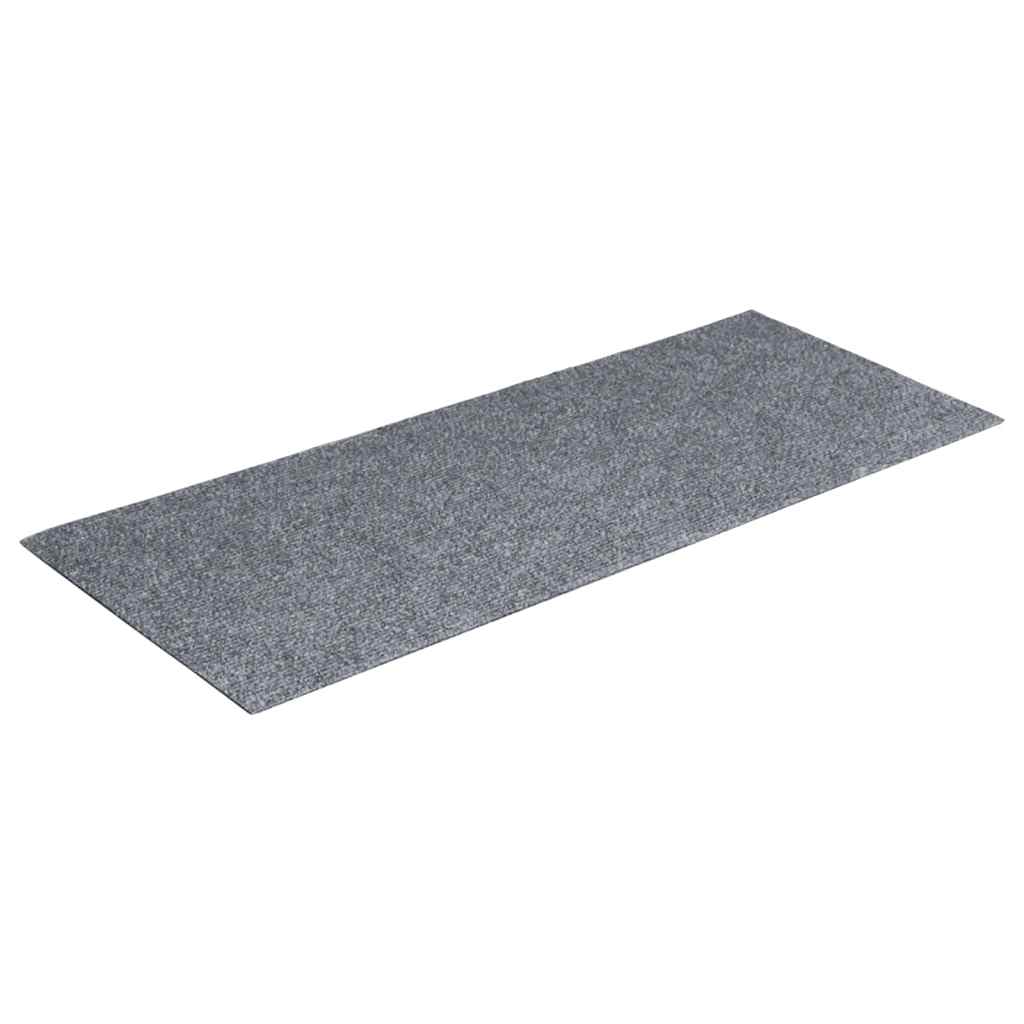 trappemåtter selvklæbende 15 stk. 60x25 cm lysegrå rektangulære