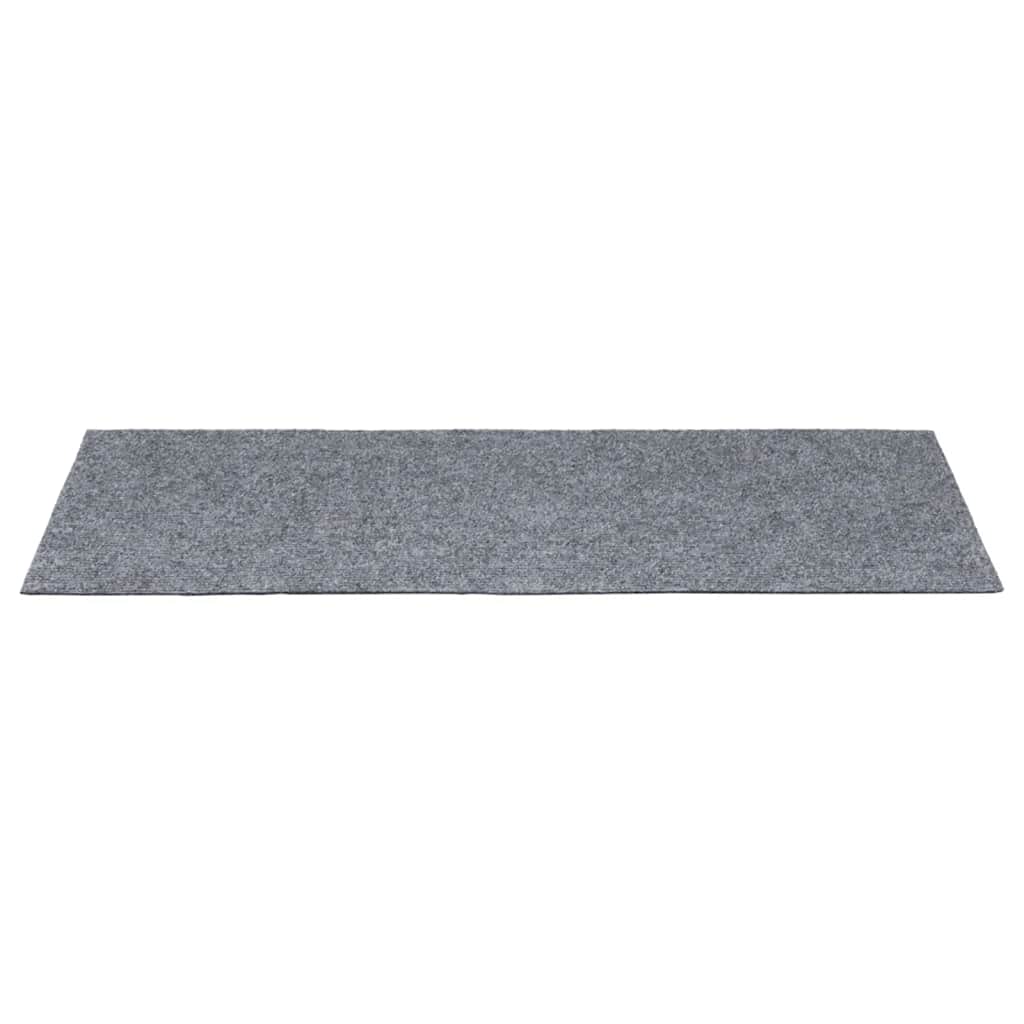 trappemåtter selvklæbende 15 stk. 60x25 cm lysegrå rektangulære
