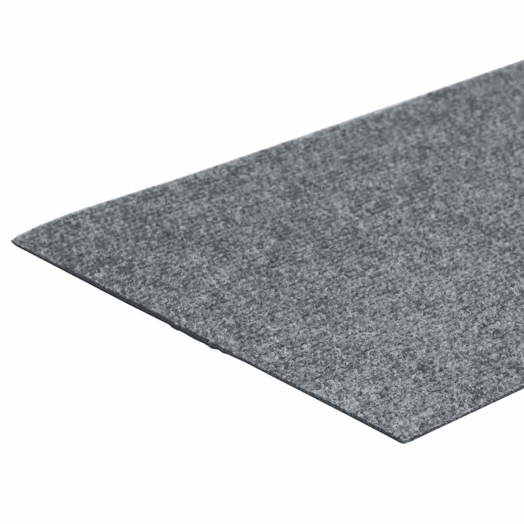 trappemåtter selvklæbende 15 stk. 60x25 cm lysegrå rektangulære