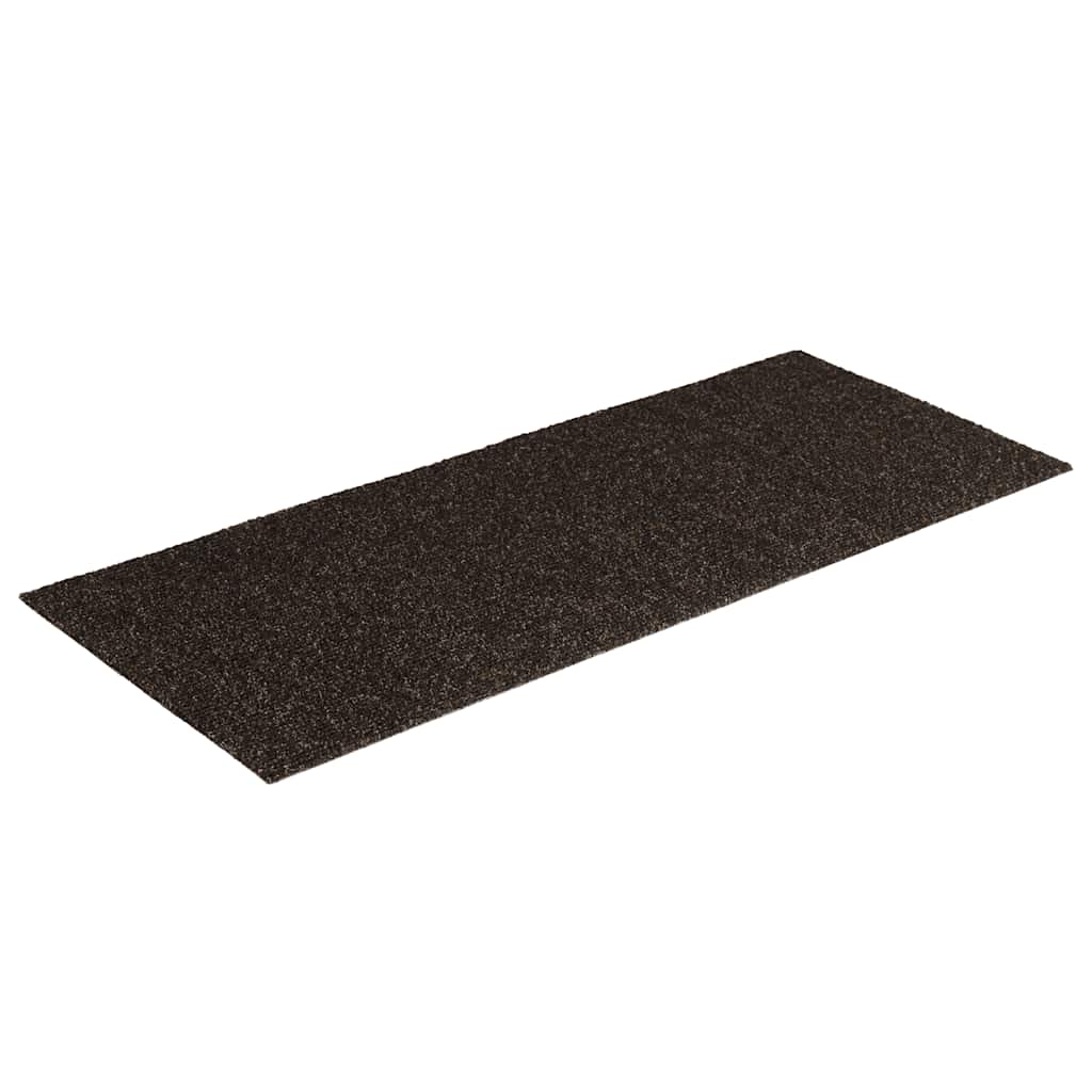 trappemåtter selvklæbende 15 stk. 60x25 cm mørkebrune rektangulære