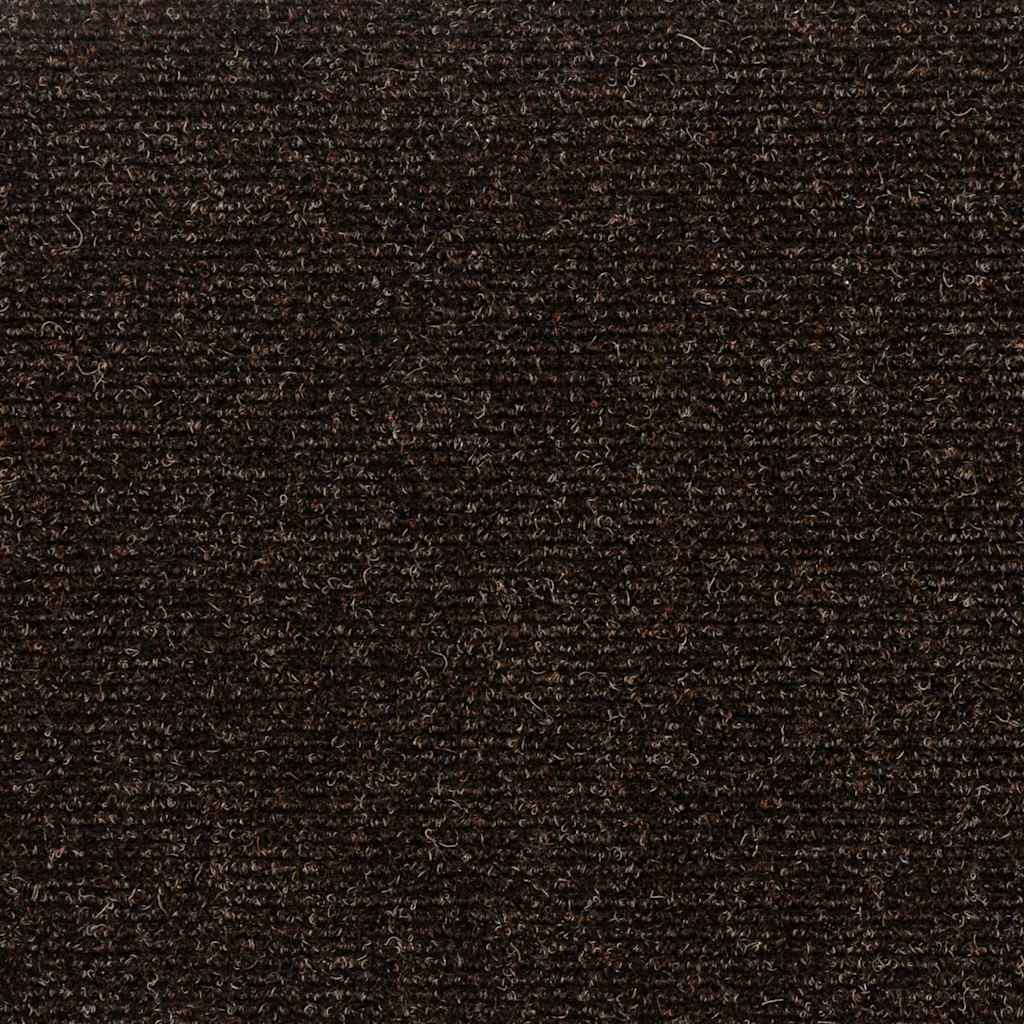 trappemåtter selvklæbende 15 stk. 60x25 cm mørkebrune rektangulære