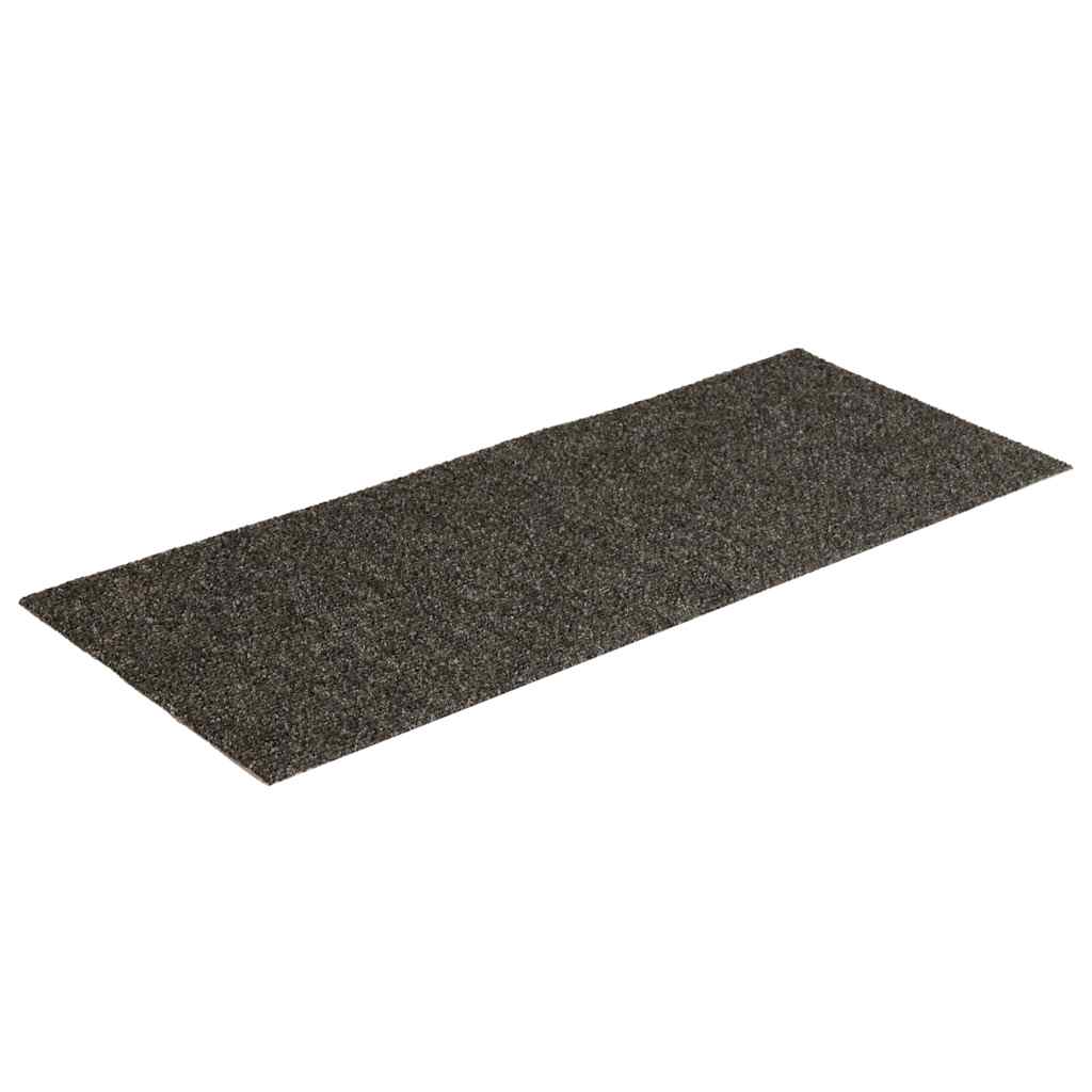 trappemåtter selvklæbende 15 stk. 60x25 cm antracit rektangulære