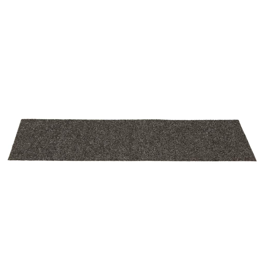 trappemåtter selvklæbende 15 stk. 60x25 cm antracit rektangulære