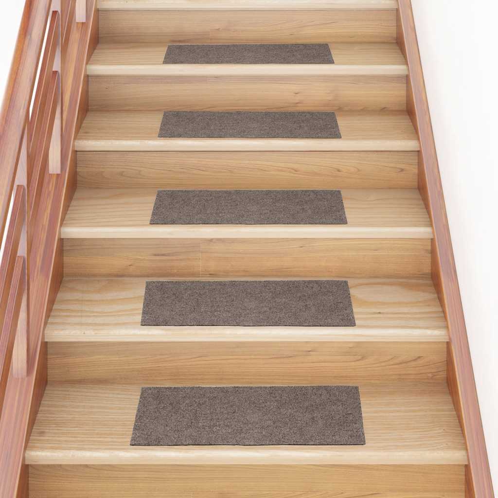 trappemåtter selvklæbende 15 stk. 60x25 cm beige rektangulære