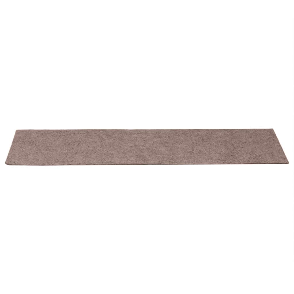 trappemåtter selvklæbende 15 stk. 76x20 cm lysebrune rektangulære