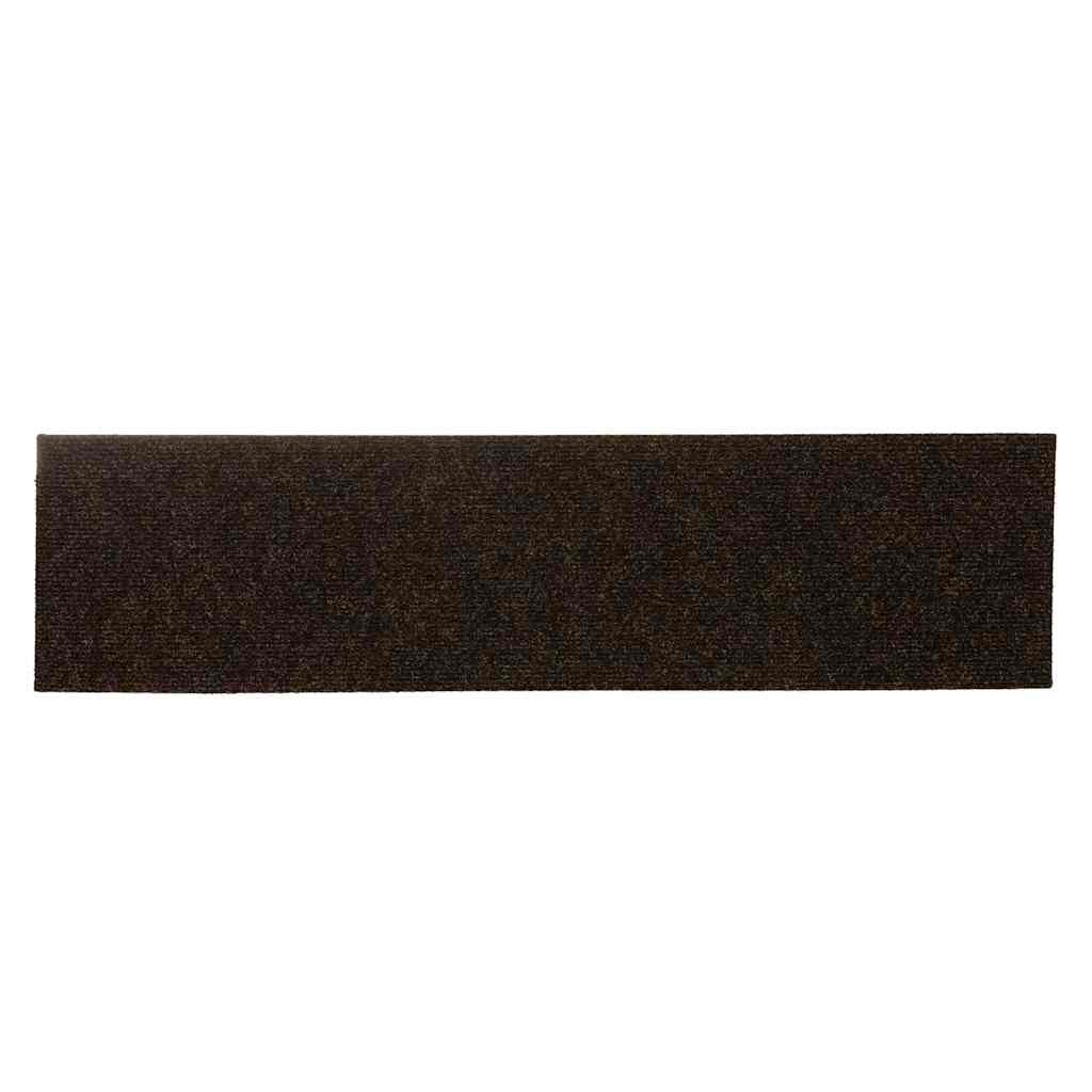 trappemåtter selvklæbende 15 stk. 76x20 cm brune rektangulære