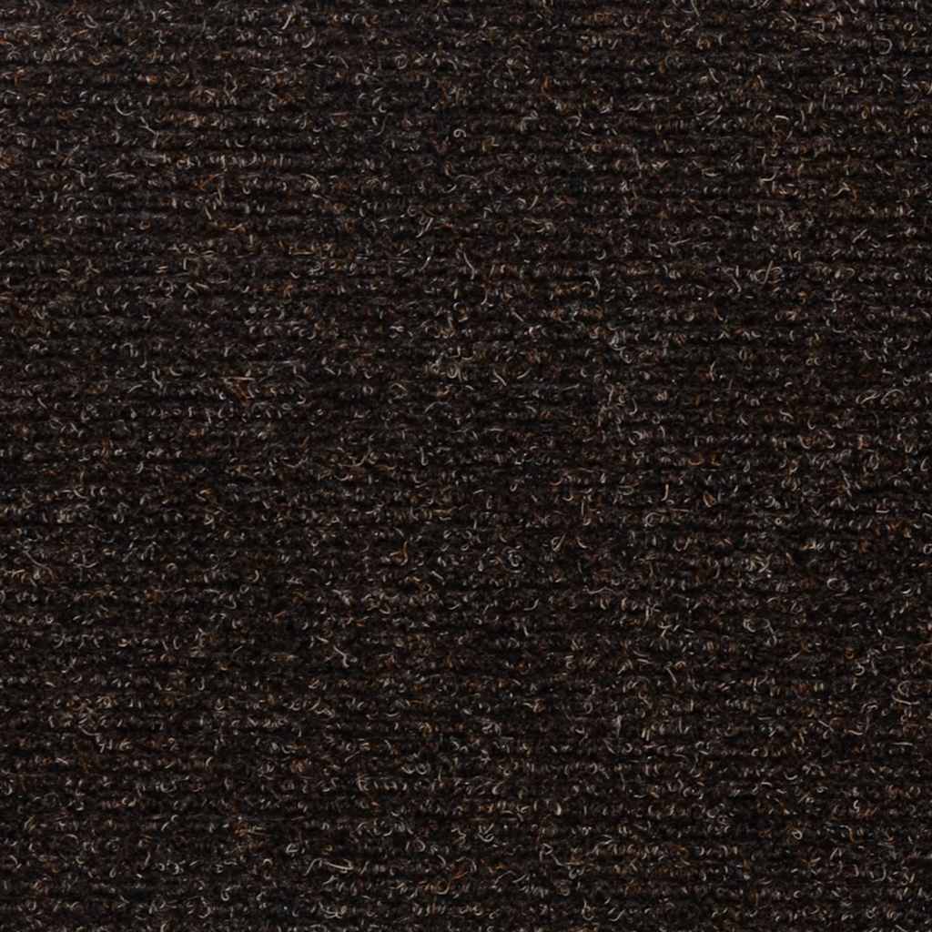 trappemåtter selvklæbende 15 stk. 76x20 cm mørkebrune rektangulære
