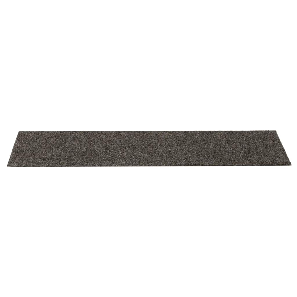 trappemåtter selvklæbende 15 stk. 76x20 cm antracit rektangulære