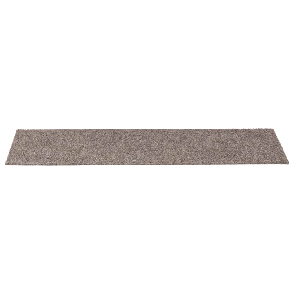 trappemåtter selvklæbende 15 stk. 76x20 cm beige rektangulære