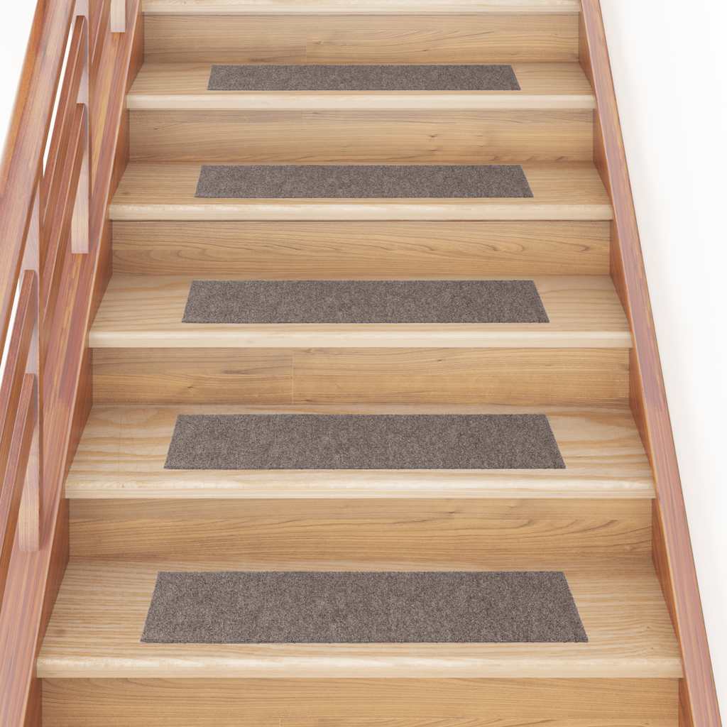 trappemåtter selvklæbende 15 stk. 76x20 cm beige rektangulære