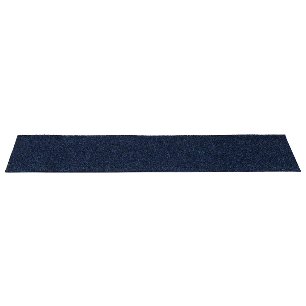 trappemåtter selvklæbende 15 stk. 76x20 cm marineblå rektangulære