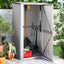 haveskur 118,5x97x209,5 galvaniseret stål grå