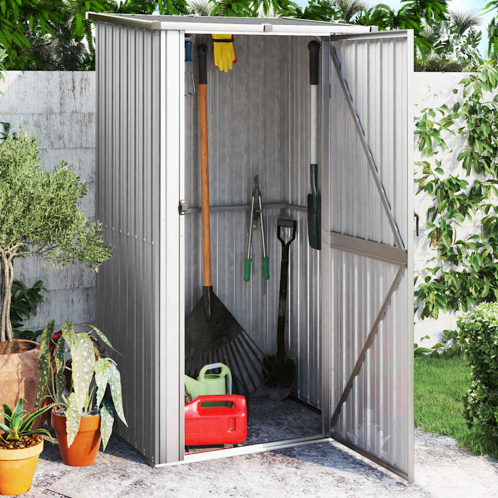 haveskur 118,5x97x209,5 galvaniseret stål grå