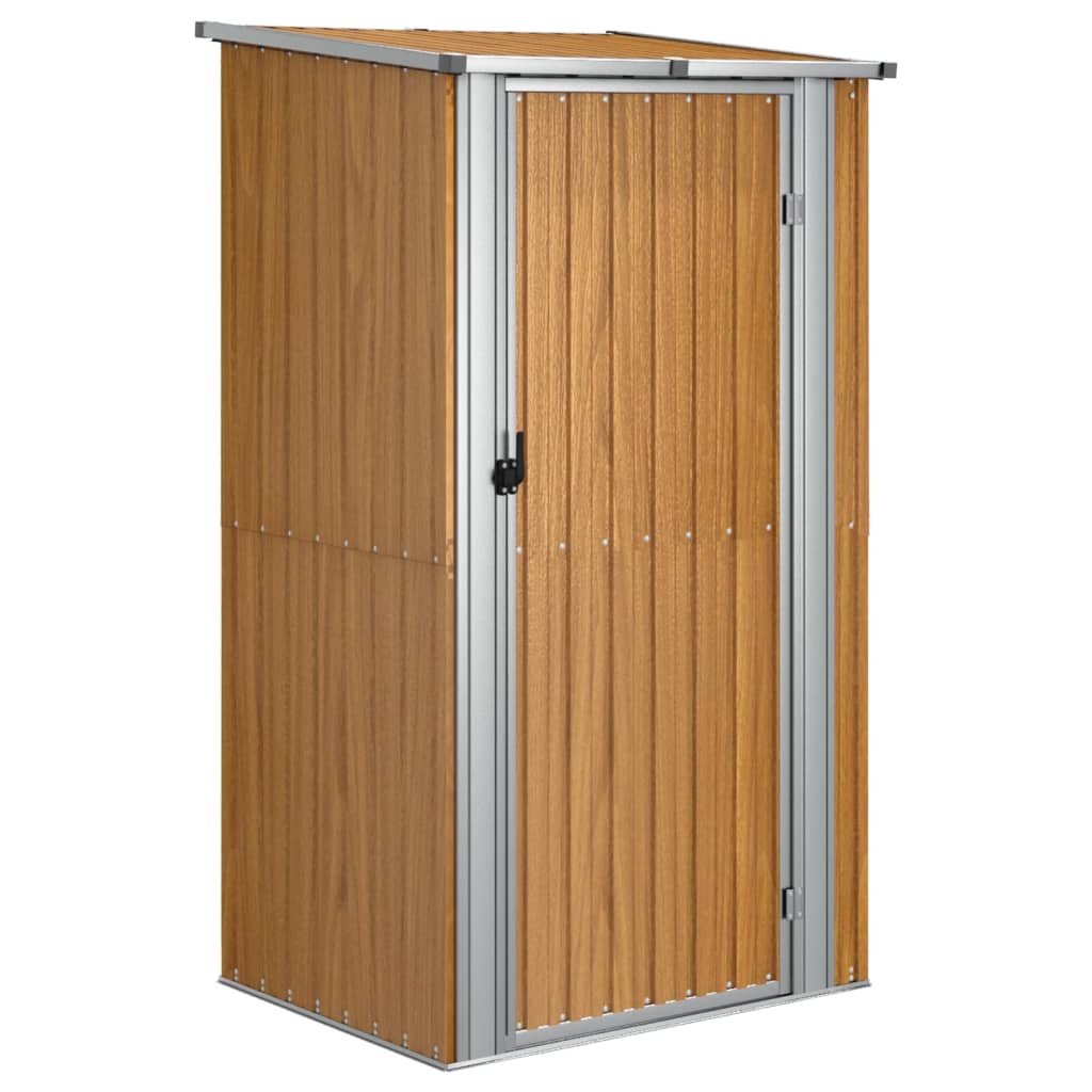 haveskur brun 118,5x97x209,5 cm galvaniseret stål