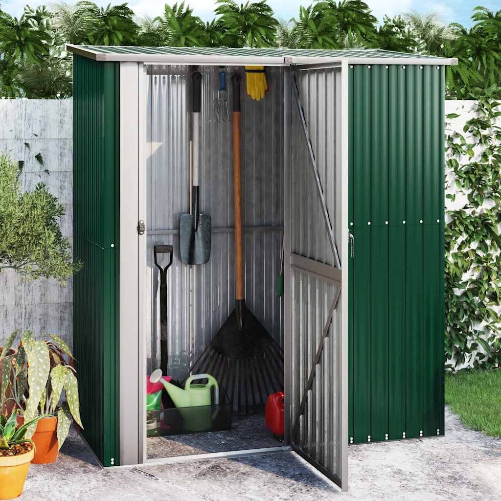haveskur grøn 180,5x97x209,5 cm galvaniseret stål