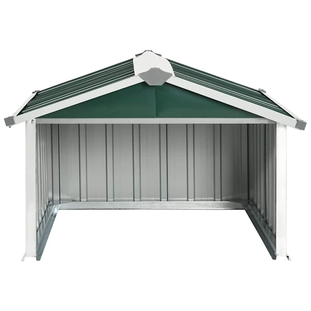 garage til robotplæneklipper 92x97x63 cm galvaniseret stål grøn