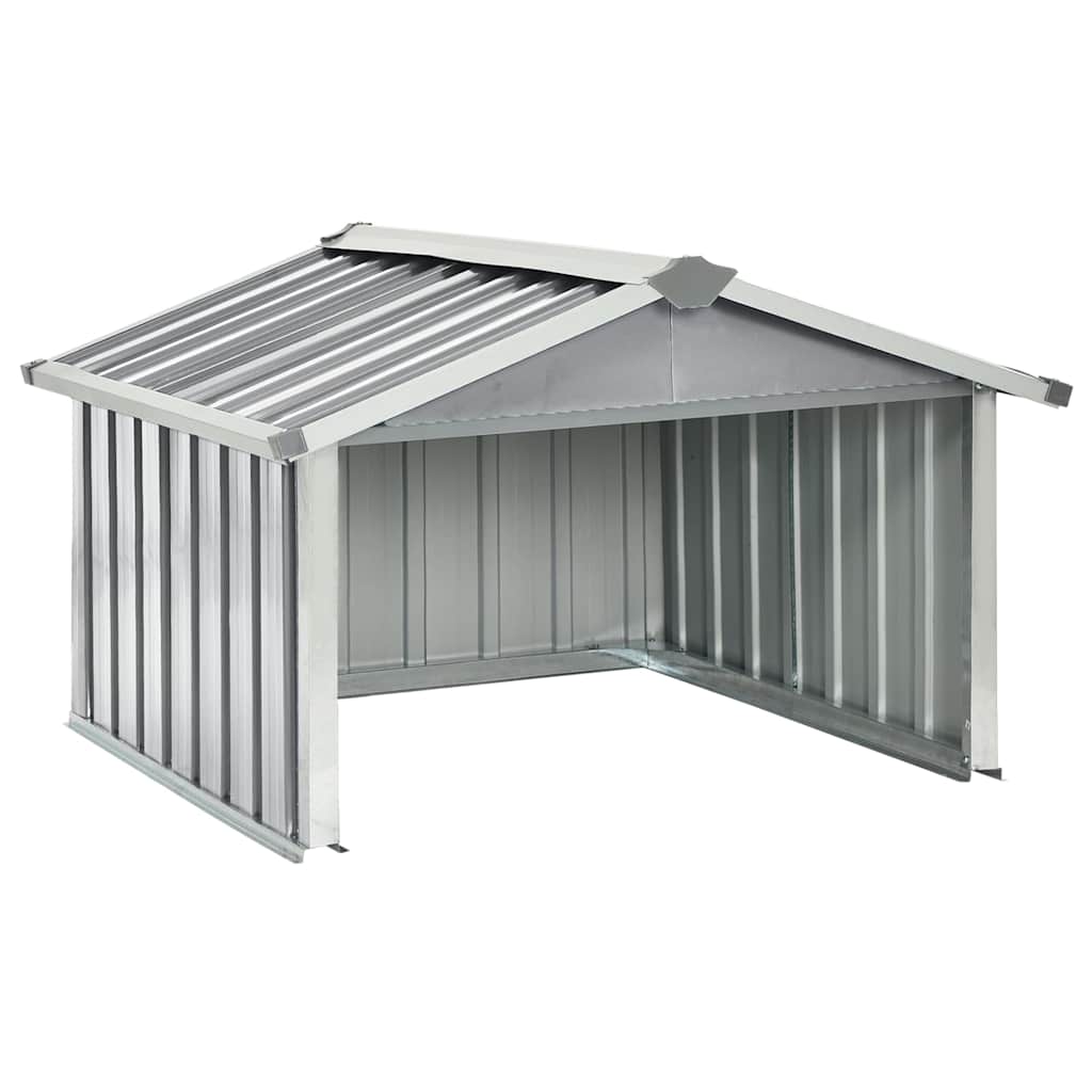 garage til robotplæneklipper 92x97x63 cm galvaniseret stål grå